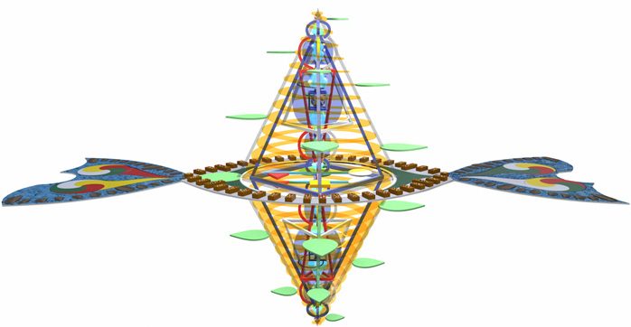 Computer generated image of 'The Magician's Jewel', without floor attached
